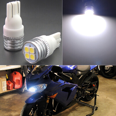 #ad 2x HID White 2825 168 194 LED Motorcycle Bike Position Parking Light Bulbs 6000K $8.06