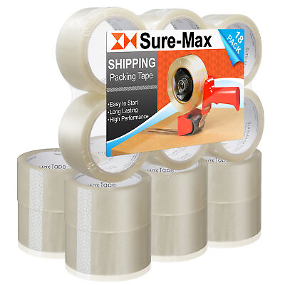 #ad 18 Rolls Carton Sealing Clear Packing Tape Box Shipping 2 mil 2quot; x 55 Yards $24.99