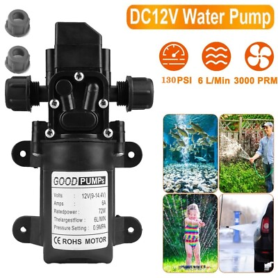 #ad 12V Water Pump 130PSI Self Priming Diaphragm High Pressure Automatic Switch $13.99