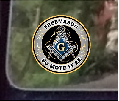#ad #ad ProSticker 094 One 4quot; Masonic Freemason So Mote It Be Decal Sticker Lodge $6.95