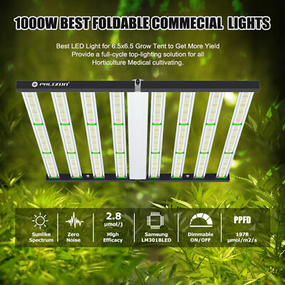 #ad 1000W Pro LED 8Bar Grow Light Indoor Commercial Medical Lamp Full Spectrum Lamp $459.64
