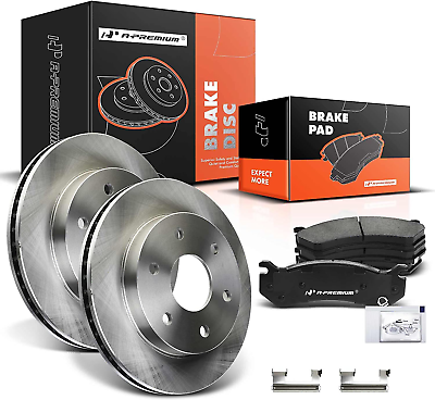 #ad A Premium 12.01 Inch 305Mm Front Vented Disc Brake Rotors Ceramic Pads Kit C $143.99