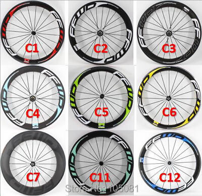 #ad #ad 700C Carbon Road Bike Wheelset Tubular Clincher Tubeless Rims Bicycle Wheels $607.32
