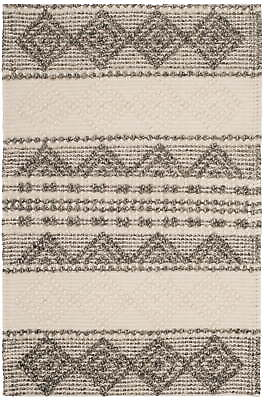 #ad SAFAVIEH Natura Carly Geometric Braided Wool Area Rug Grey Ivory 2#x27; X 3#x27; Durable $28.64