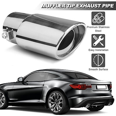 #ad Auto Car Stainless Steel Rear Exhaust Pipe Tail Muffler Tip Round Accessories $8.99