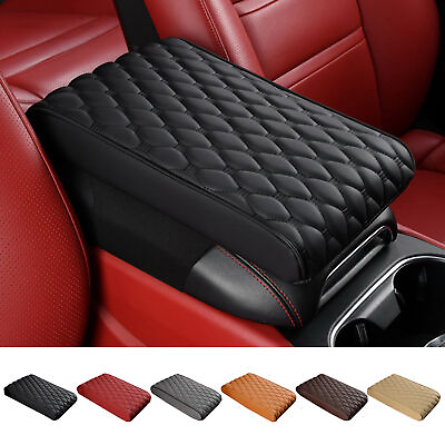 #ad Car Armrest Box Mats Memory Foam Vehicle Arm Rest Box Pads Leather Center Covers $18.69