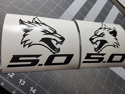 #ad #ad Coyote Growling 5.0 decal stickers x2 5x5 Ford Mustang 1 Set $10.00