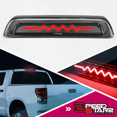 #ad SEQUENTIAL HEARTBEAT LED CARBON FIBER 3RD BRAKE LIGHT REPLACE FOR 2007 17 TUNDRA $45.99