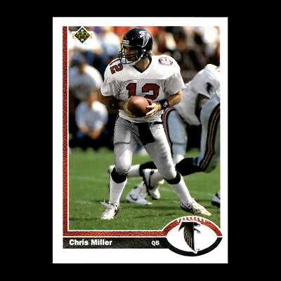 #ad Chris Miller 1991 Upper Deck Atlanta Falcons #193 R324I 75 $1.79