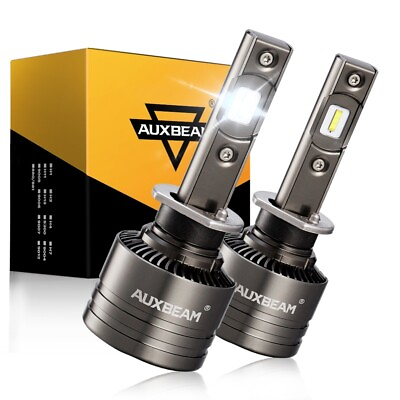 #ad AUXBEAM H1 LED Headlight High Low Fog Bulbs 70W 15000LM 6500KCanbus Decoder T1 $55.99