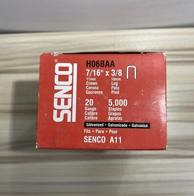 #ad Senco H06BAA 7 16 x 3 8 Fine Wire Staple 20 ga 5000 Qty. Fits Senco A11 $18.95