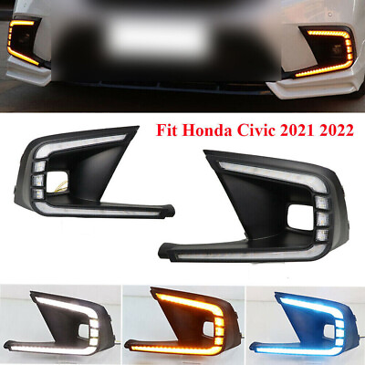 #ad LED DRL Daytime Running light Fog Lamp For Honda 11th Generation Civic 2021 2022 $109.99