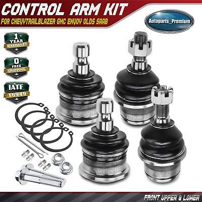 #ad 4pcs Front Upper amp; Lower Ball Joints for Chevy Trailblazer GMC Envoy 2002 2009 $30.99