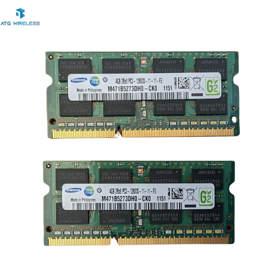 #ad Lot of 2x SAMSUNG 8GB 2x4GB 2Rx8 PC3 12800S DDR3 Laptop Memory RAM 11 11 F3 $13.95