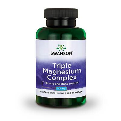 Swanson Triple Magnesium Complex Capsules 400 mg 100 Count $7.61