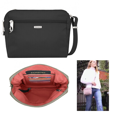 #ad Travelon Anti Theft Convertible Crossbody Classic Waist Pack Bag Pouch Purse New $36.66