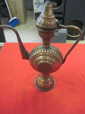 #ad Antique Handmade Arabic Islamic Tea Pot Pitcher with lid Copper $106.88