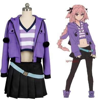 #ad Fate Grand Order Apocrypha FA Rider Astolfo Costume Dress Suit Cosplay Uniform $65.99