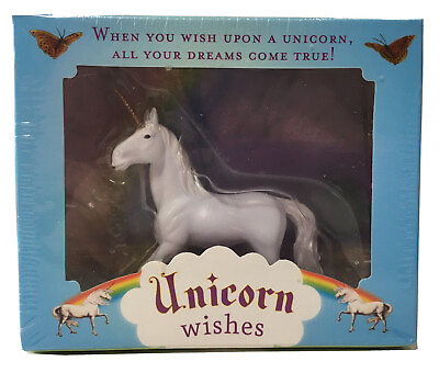 #ad Unicorn Wishes by Micaela Heekin Figurine 2009 Backdrop Display Stand 48pg Book $8.40