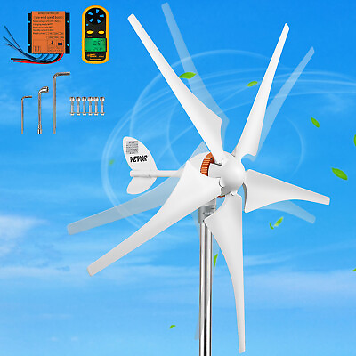 #ad VEVOR Wind Turbine Generator Kit 12V Wind Power Generator 400W w MPPT 5 Blades $139.99