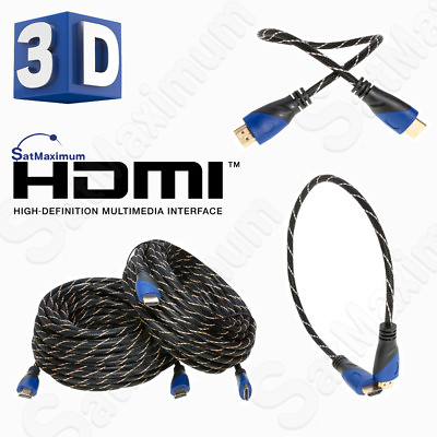 #ad HDMI 4K Premium Mesh Cable High Speed 1080P HDTV 3D 1.5FT 50FT Multi Pack Lot $555.79