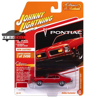 #ad #ad JOHNNY LIGHTNING CLASSIC GOLD 1974 PONTIAC GTO 1 64 DIECAST MODEL RED JLSP366 $7.45