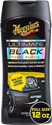 #ad Meguiars Car Black Plastic Restorer Fluid 12 oz Ultimate Trim Protect Restor USa $11.99