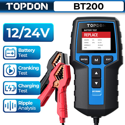 #ad BT200 12V 100 2000CCA Car Auto Battery Tester Load Drop Charging System Analyzer $70.29
