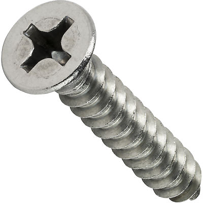 #ad #10 x 1 1 4quot; Phillips Flat Head Sheet Metal Screws Stainless Steel Qty 100 $24.05