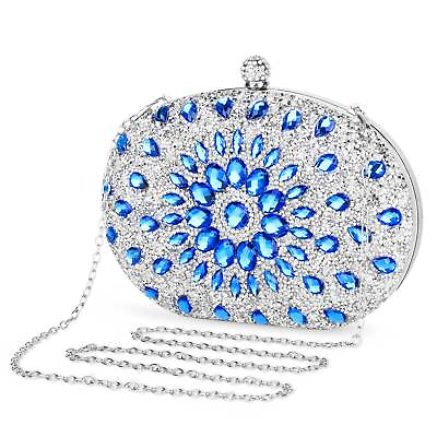 #ad Clutch Bag Women Shoulder Bag Crystal Bag Elegant Rhinestone Evening Purse $23.09