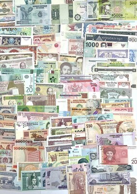 #ad World Banknotes SET 150 different Notes 1970 2003 UNC $59.99