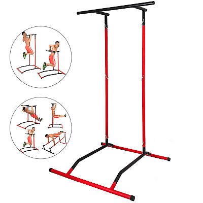 #ad VEVOR Portable Pull Up Dip Station Power Tower Gym Bar Stretch Multi Function $109.99