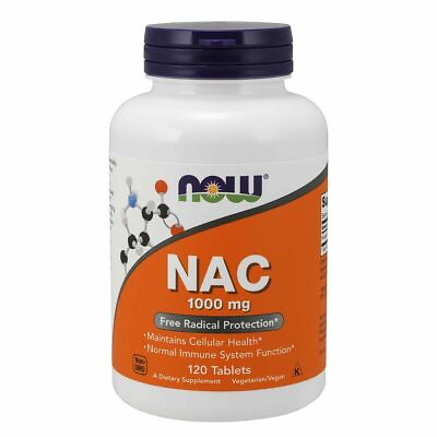 #ad Now Foods NAC 1000 mg 120 Tablets N Acetyl Cysteine FRESH DATES $19.95