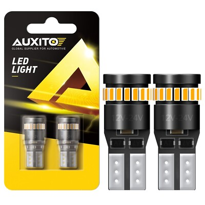 #ad AUXITO W5W 168 194 921 License T10 Side Marker Light Canbus Amber 5W LED Lamp 2X $9.02