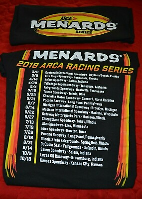 #ad #ad Menards 2019 Arca Racing Series Black T Shirt Multiples Discount Size: S 3XL $6.99