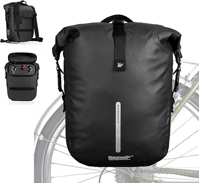 #ad Rhinowalk 20L Waterproof Bike Rear Rack Seat Bag Storage Pouch Trunk Pannier Bag $41.39