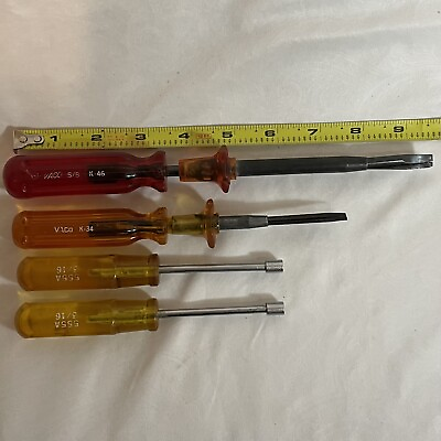 #ad 1 Vaco K34 1 Vaco K36 Flat Tip Holding Screwdrivers 2 555A 3 16 Nut Driver $16.28