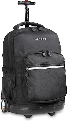 #ad J World New York Sunrise Rolling Backpack Black One Size Black $74.44