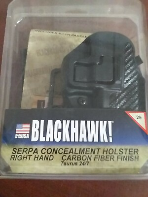 #ad Blackhawk Serpa Concealment Holster Right Hand 410029BK R Carbon Fiber Finish * $24.95