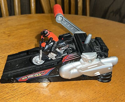 #ad Hot Wheels Crank #x27;Em Side By Side Motorcycle Launcher One Motorcycle 2002 $16.78