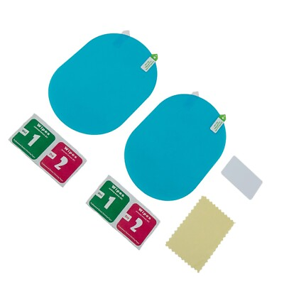 #ad Rearview Anti fog Films Protective 2pcs Mirror Replacement Oval Dustproof $8.68