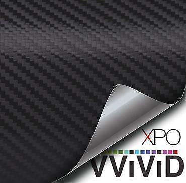 #ad VVivid Xpo Matte Black Dry Carbon Vinyl Car Wrap Film V172 $1.99
