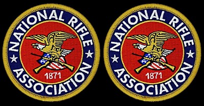 #ad NRA National Rifle Association 2nd amendment 1871 Patch 2pc iron on Sew 3quot;x3quot; $12.95