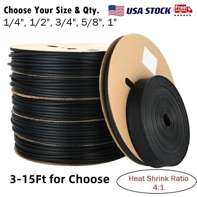 #ad 4:1 Heat Shrink Tubing Dual Wall Adhesive Shrinkable Tubes Waterproof US $8.99