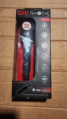 #ad CHI Air Spin N Curl Curling Iron Wand Black Open Box Tested $29.99