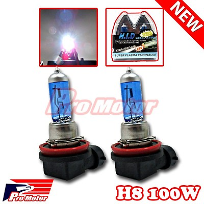 #ad 2PCS H8 V12 100W Halogen 5000K Fog Driving Lamp Gas Xenon Headlight Light Bulbs $9.40