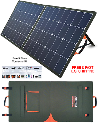 #ad SOLAR PANEL Station Portable 100 Watt Foldable Highest Efficiency Cells USA MADE $348.97