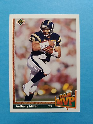 #ad ANTHONY MILLER 1991 UPPER DECK FOOTBALL CARD # 474 F4835 $1.59