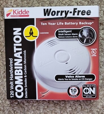#ad #ad Kidde Carbon Monoxide Smoke Alarm Detector 10Year Life Battery BackUp Worry Free $59.99
