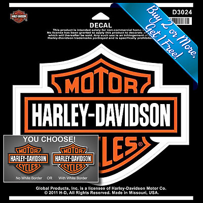 #ad Harley Davidson Decal Licensed Bar and Shield Sticker 15 sizes 2quot; 67quot; 1000 $99.99